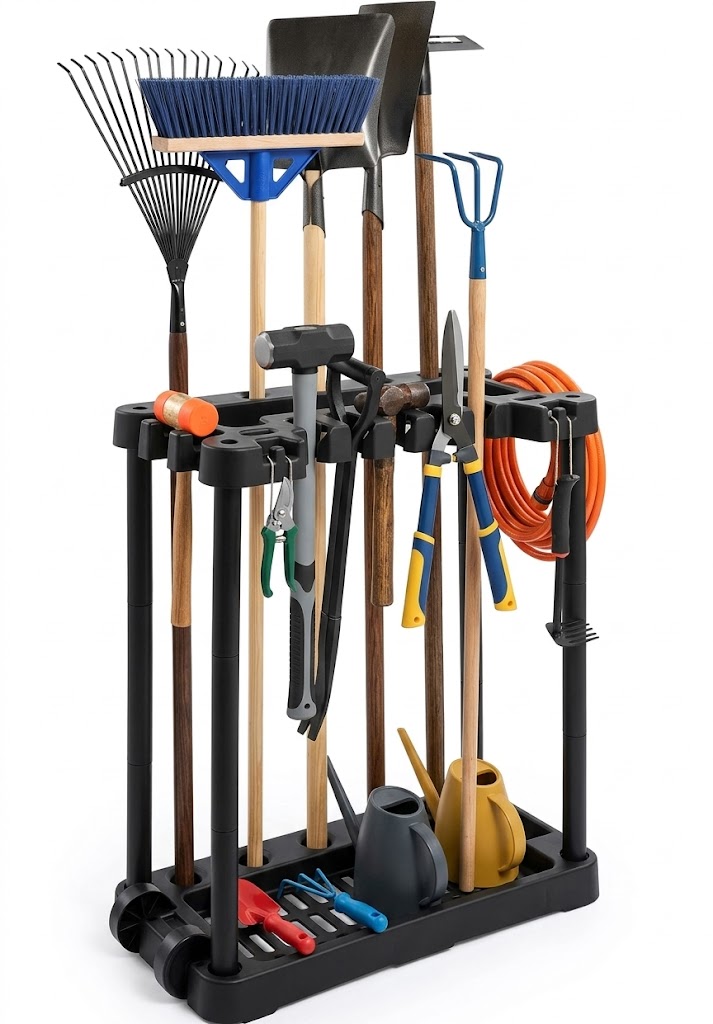 Záhradný organizér na náradie 75×35×85 cm | lopaty, hrable, hadice